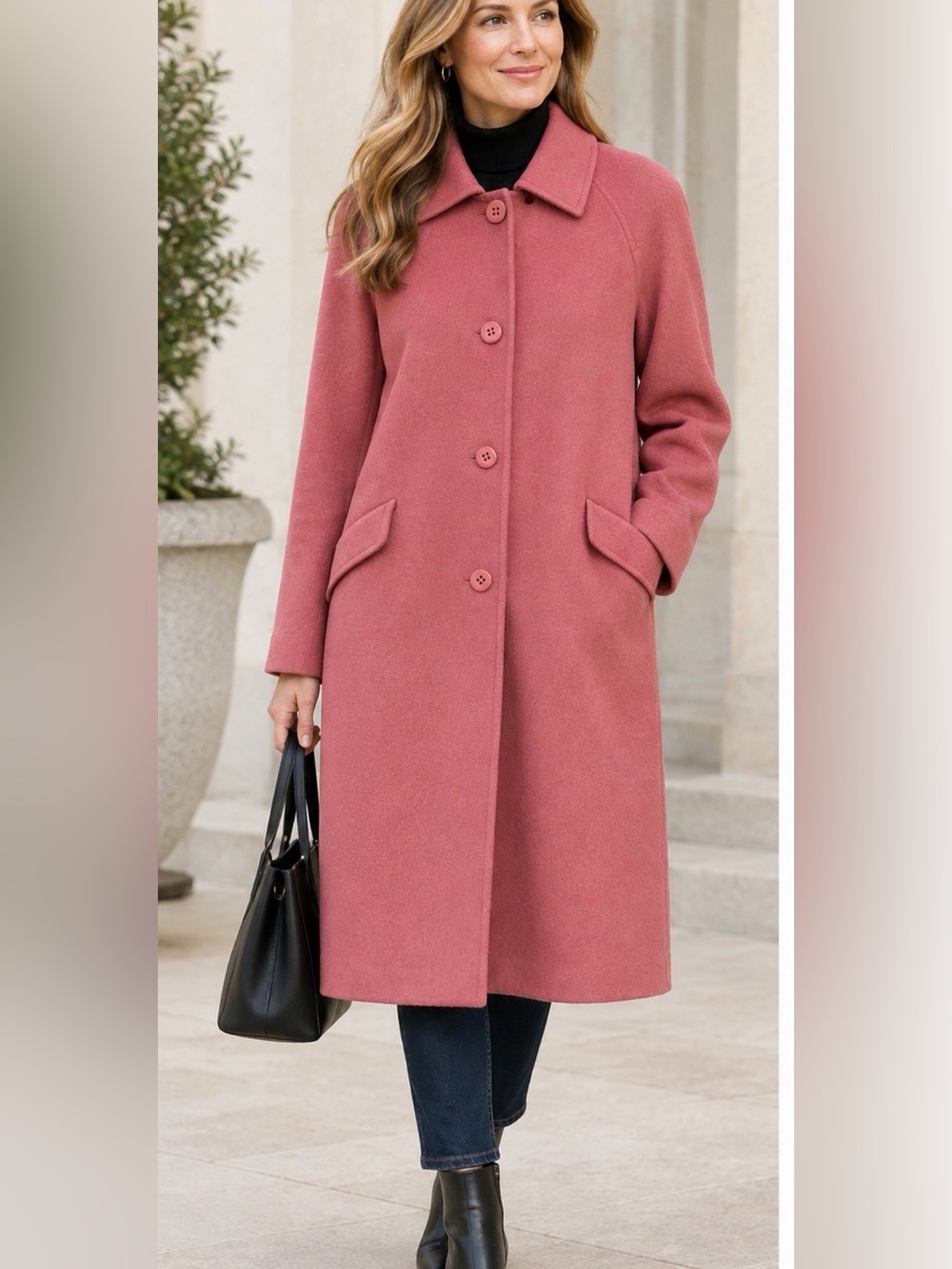 Vintage Levine Classics 100% wool Pink Mod Coat